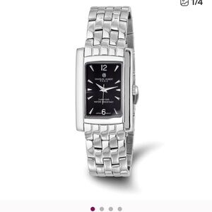 Silver and Black Men's Watch